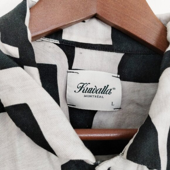 Kuwalla Beach Shirt Abstract Print Shirt Large - Picture 3 of 8